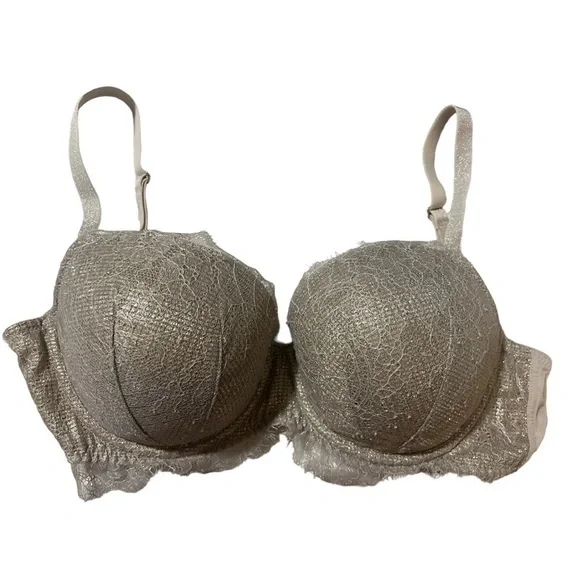 Victorias Secret dream angels cream/metallic bra 32DDD - Picture 5 of 6